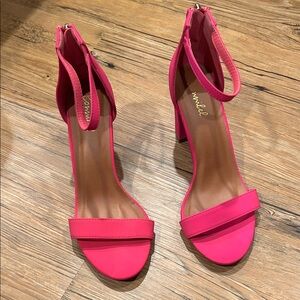 Bonnibel Fuchsia Ankle Strap Heels
